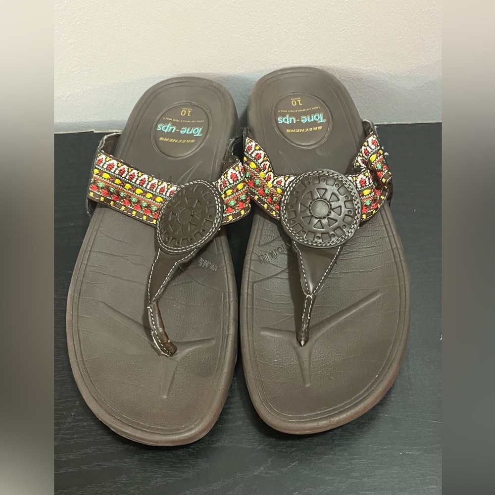 Women’s Skechers Brown Tone‎ Ups Sandal Size 10 Tone Up While You Walk